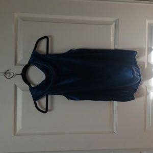 Sleeveless blouse medium blue